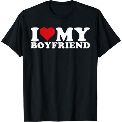 100% Cotton I Love My Girlfriend Shirt I Heart My Girlfriend Shirt GF T-Shirt Men and Women